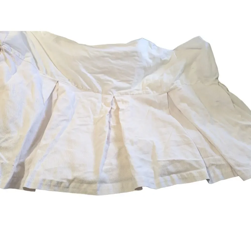 SOUTHERN LIVING! LUXE CREAM COTTON PEBBLY TEXTURED COTTON BEDSKIRT, SZ KG